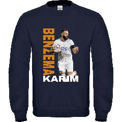Παιδικό φούτερ Benzema ΣΚΟΥΡΟ ΜΠΛΕ-thumb-0