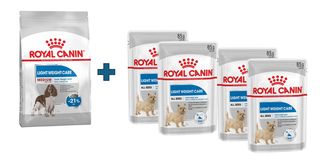 Royal Canin Medium Light Weight Care για Σκύλους με Τάση Αύξησης Βάρους 3Kg + Δώρο 4 Φακελάκια Υγρής Τροφής