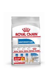 Ξηρά Τροφή Royal Canin Mini Light Weight Care για Σκύλους Μικρόσωμων Φυλών με Τάση Αύξησης Βάρους​ 3Kg + Δώρο 4 Φακελάκια Υγρής Τροφής 85gr