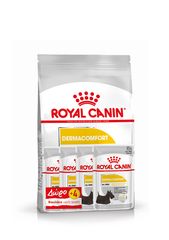 Ξηρά Τροφή Royal Canin Mini Dermacomfort για Σκύλους με Ευαισθησία σε Δερματικούς Ερεθισμούς και Κνησμό 3Kg + Δώρο 4 Φακελάκια Υγρής Τροφής 85gr