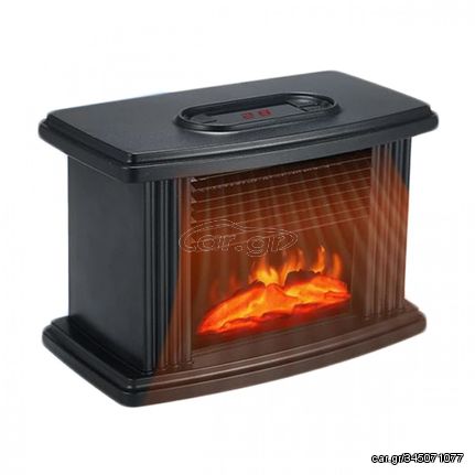 Mini Τζάκι Αερόθερμο με Εφέ Φλόγας–Flame Heater 1000W