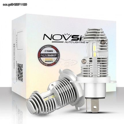 NovSight N36 2 τμχ LED Λάμπες Αυτοκινήτου H4 40W 12000Lm 6000K - Λαμπτήρες Πορείας Car LED Headlights