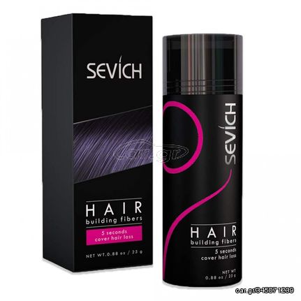 Sevich Hair Building Fibers - Μικρο-ίνες Κερατίνης για Πλούσια Μαλλιά 25γρ - Sevich Hair Building Fibers - Black