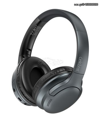 CELEBRAT headphones A33, ασύρματα & ενσύρματα, ANC, 40mm, 300mAh, μαύρα