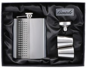 Flask Set Φλασκί Ποτού Πολυτελείας με 2 Σφηνοπότηρα Bullets (4109) - 180ml