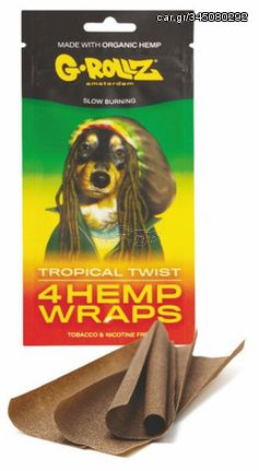 G-Rollz Blunt Hemp Wraps Πουρόφυλλα - Tropical Twist 4φ