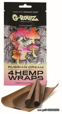 G-Rollz Blunt Hemp Wraps Πουρόφυλλα - Russian Cream 4φ