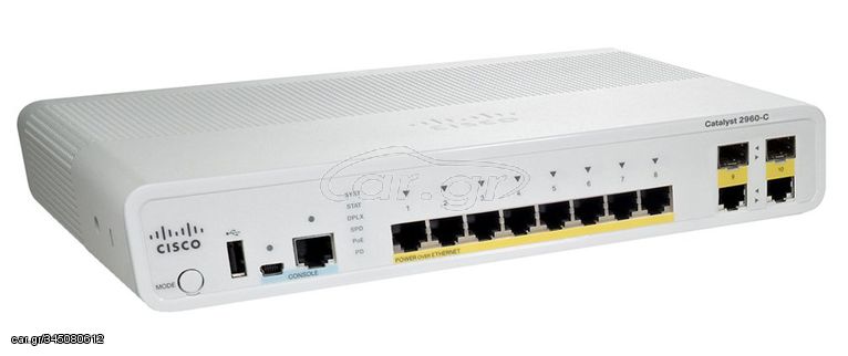 CISCO used Switch WS-C2960CG-8TC-L 8x 10/100/1000 Gigabit Ethernet ports