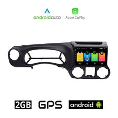 JEEP WRANGLER (2011-2014) Android οθόνη αυτοκίνητου 2GB με GPS WI-FI (ηχοσύστημα αφής 10" ιντσών OEM Android Auto Apple Carplay Youtube Playstore MP3 USB Radio Bluetooth Mirrorlink εργοστασιακή, 4x60W