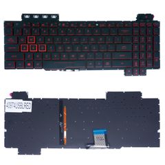 Πληκτρολόγιο - Laptop Keyboard για Asus TUF Gaming FX505DT FX505DU FX505DY FX505G FX505GM FX505GE FX505GD FX505GT FX504 FX505 FX705 FX80 FX86 FX95 US No Frame Backlight Red ( Κωδ.40974USBLRED )