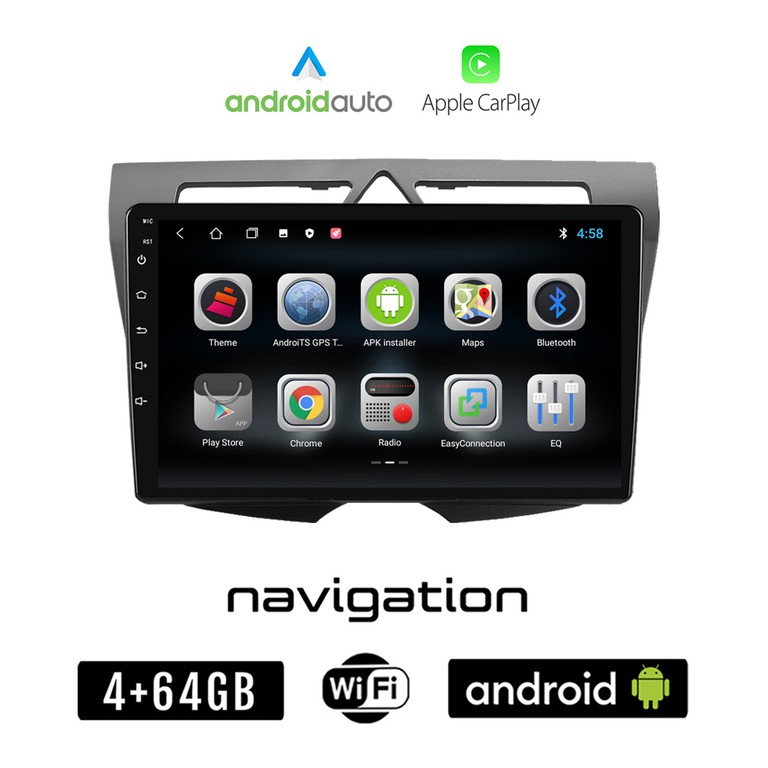 KIA PICANTO (2008 - 2011) Android οθόνη αυτοκίνητου 4GB + 64GB με GPS WI-FI (ηχοσύστημα αφής 9" ιντσών OEM Android Auto Apple Carplay Youtube Playstore MP3 USB Radio Bluetooth Mirrorlink εργοστασιακή,