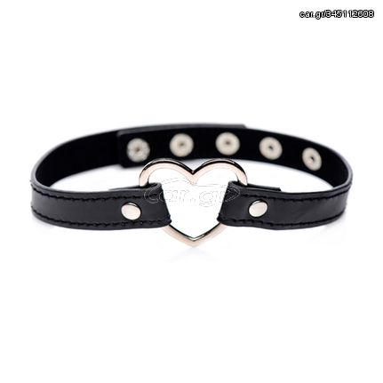 Dark Heart Choker| Κολάρο με Μεταλλικό Κόσμημα Καρδιά