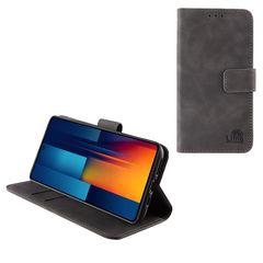 LIME ΘΗΚΗ XIAOMI POCO M6 PRO 4G 6.67" ESSENTIAL MAGNET BOOK STAND CLIP GREY