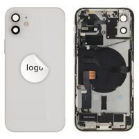 For iPhone/iPad (AP120024WPSP-B) Rear Cover (Pulled B) incl. small parts - White, For iPhone 12