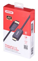 UNITEK CABLE DisplayPort 1.2, HDMI, 4K@60HZ, 1,8M, V1608A