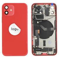 For iPhone/iPad (AP120024RPSP-B) Rear Cover (Pulled B) incl. small parts - Red, For iPhone 12
