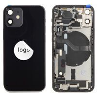 For iPhone/iPad (AP12M0024BPSP) Rear Cover (Pulled A) incl. small parts - Black, For iPhone 12 mini