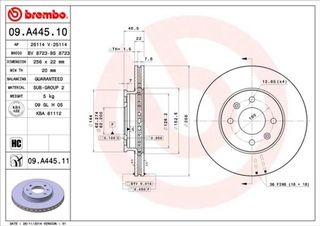 Brembo Δισκόπλακα - 09.A445.10