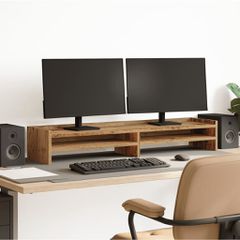 vidaXL Βάση Οθόνης Όψη Παλαιού Ξύλου 100x24x16 εκ. από Επεξ. Ξύλο