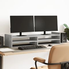 vidaXL Βάση Οθονών Γκρι του Σκυροδέματος 100x27x20 εκ. από Επεξ. Ξύλο