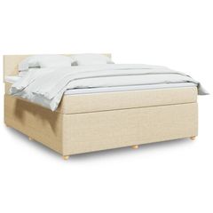 ΚΡΕΒΑΤΙ BOXSPRING ΜΕ ΣΤΡΩΜΑ ΚΡΕΜ 180X200 ΕΚ. ΥΦΑΣΜΑΤΙΝΟ 3289833