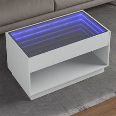 Τραπεζάκι Σαλονιού Infinity LED Λευκό 90x50x50 εκ. 847665