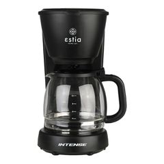 ESTIA ΚΑΦΕΤΙΕΡΑ ΦΙΛΤΡΟΥ INTENSE DARK ΠΛΑΣΤΙΚΗ 1000w ΜΕ ΓΥΑΛΙΝΗ ΚΑΝΑΤΑ 1.25lt ΜΑΤ