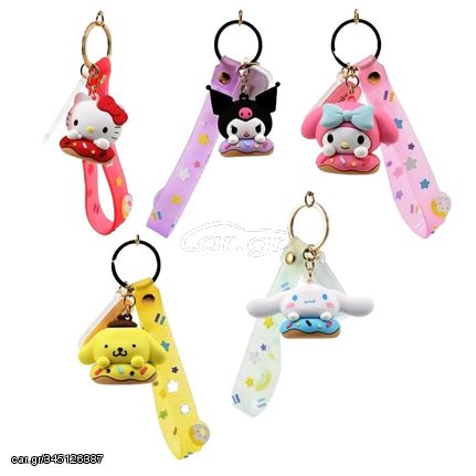 Sanrio Donuts Series Keychain with Hand Strap Hello Kitty and Friends Display (12)