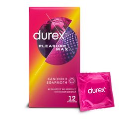 Durex προφυλακτικά pleasure max (12τεμ.)