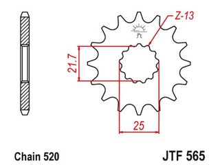 ΚΑΙΝΟΥΡΙΟ!!! - Μπροστινό γρανάζι μηχανής JT με αντιθορυβικό λάστιχο 15 δοντιών για Suzuki, Kawasaki και Yamaha για αλυσίδα βήματος 520