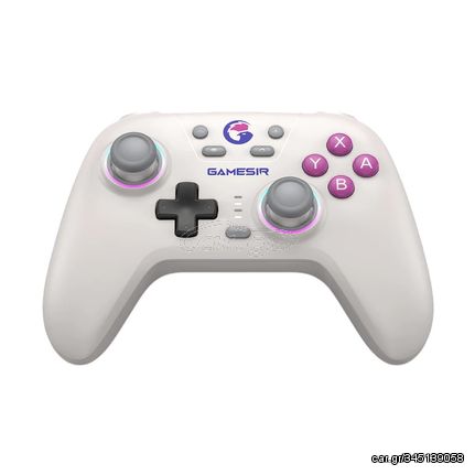 GameSir Nova HD Rumble NS RGB Multiplatform Gamepad (Bluetooth/USB-C/Ασύρματο) (PC/Switch/iOS/Android) White