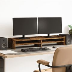 vidaXL Βάση Οθόνης Καπνιστή Δρυς 100x24x16 εκ. από Επεξ. Ξύλο