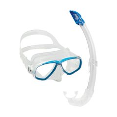 Cressi Set Perla Silicone Mask + Mexico Snorkel Clear/Blue – Μάσκα + Αναπνευστήρας