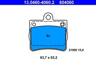 ΤΑΚΑΚΙΑ ΟΠΙΣ MERCEDES C180 ABS 96->C200 96-> TOMEX Brakes TX12-77