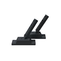 Roofpath Set Of 2Pcs Black Base Holder With 45° Adjustable Rod