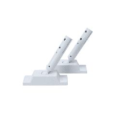 Roofpath Set Of 2Pcs White Base Holder With 45° Adjustable Rod