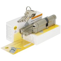 Κύλινδρος ασφαλείας αντιδιαρρηκτικός διπλής λειτουργίας 80mm(40-40) 5 κλειδιά YALE Y1500 ΝΙΚΕΛ ΜΑΤ