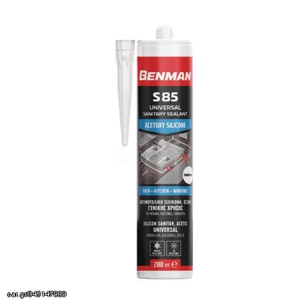 Αντιμουχλική σιλικόνη διάφανη 280ml BENMAN S85