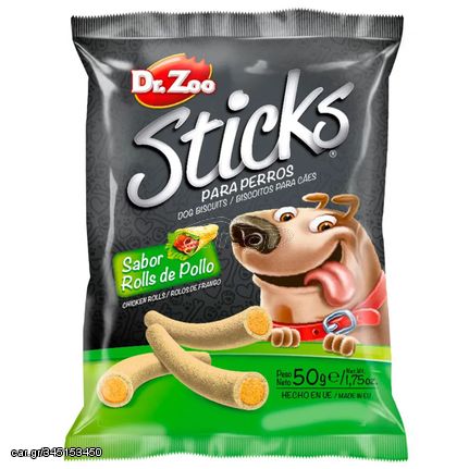 Dr. Zoo Λιχουδιές Σκύλου σε Stick με Γεύση Κοτόπουλο 50gr