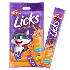 Dr. Zoo Licks Κρεμώδες snack με κοτόπουλο για γάτες 4 x 15 gr