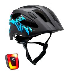 Crazy Safety - Grafitti Bicycle Helmet - Black/Blue (160101-06-01) / Toys