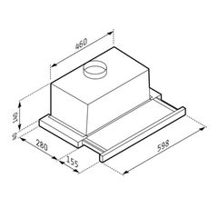 Απορροφητήρας συρόμενος 60cm λευκός Pyramis-thumb-1