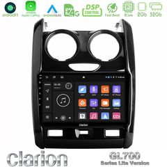 Clarion GL700 Lite Series 8Core Android11 2+32GB Dacia Duster 2014-2018 Navigation Multimedia Tablet 9" Με Carplay & Android Aut