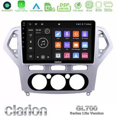 Clarion GL700 Lite Series 8Core Android11 2+32GB Ford Mondeo 2007-2010 Manual A/C Navigation Multimedia Tablet 10" Με Carplay