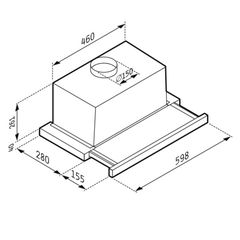 Απορροφητήρας συρόμενος 60cm Turbo λευκός Pyramis-thumb-1