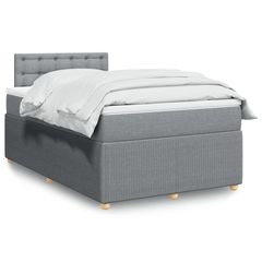 ΚΡΕΒΑΤΙ BOXSPRING ΜΕ ΣΤΡΩΜΑ ΑΝΟΙΧΤΟ ΓΚΡΙ 120X190 ΕΚ. ΥΦΑΣΜΑΤΙΝΟ 3289709