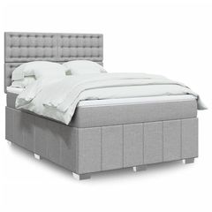 ΚΡΕΒΑΤΙ BOXSPRING ΜΕ ΣΤΡΩΜΑ ΑΝΟΙΧΤΟ ΓΚΡΙ 140X190 ΕΚ. ΥΦΑΣΜΑΤΙΝΟ 3291677