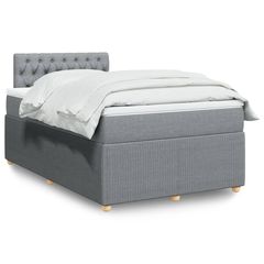 ΚΡΕΒΑΤΙ BOXSPRING ΜΕ ΣΤΡΩΜΑ ΑΝΟΙΧΤΟ ΓΚΡΙ 120X190 ΕΚ. ΥΦΑΣΜΑΤΙΝΟ 3289702