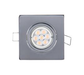 LED ΣΠΟΤ ΜΕΤΑΛΛΙΚΟ ΤΕΤΡΑΓΩΝΟ HIGH POWER 6W 2700-3000K ΝΙΚΕΛ ΜΑΤ