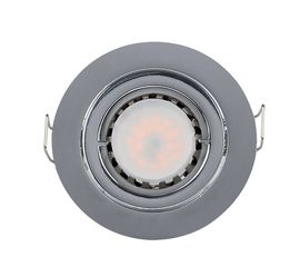 LED ΣΠΟΤ ΜΕΤΑΛΛΙΚΟ ΣΤΡΟΓΓΥΛΟ PAR 16 5.5W 2700-3000K ΝΙΚΕΛ ΜΑΤ